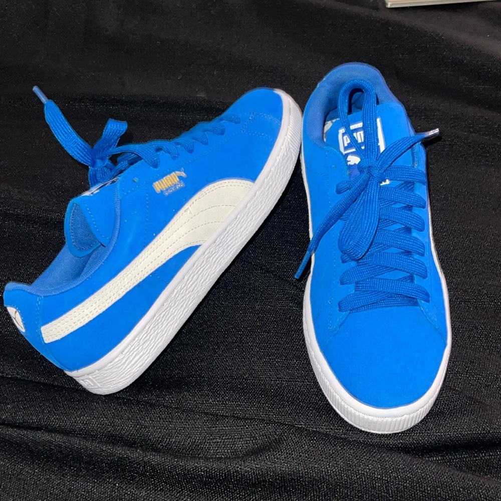 Puma Suede Classic sneakers. Color: Royal/White. Women’s size 8.5. Worn once.